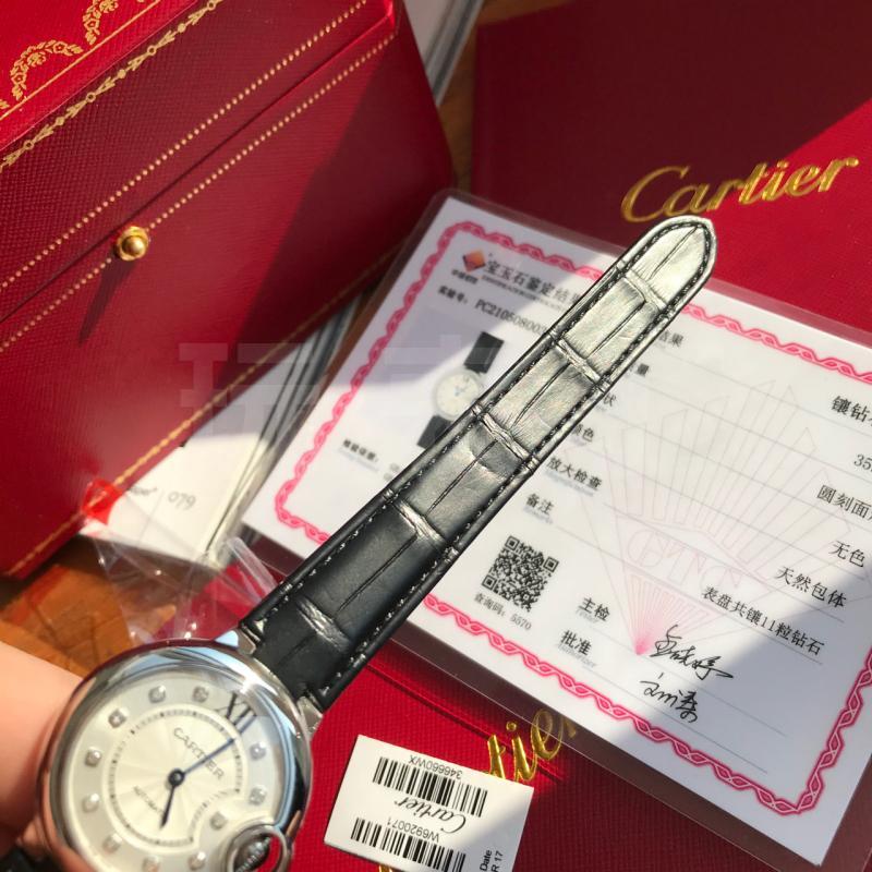 卡地亚蓝气球内镶钻机械女表33MM腕表表带