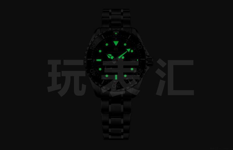 冠蓝狮（Grand Seiko）Spring Drive 200米潜水腕表表镜夜光